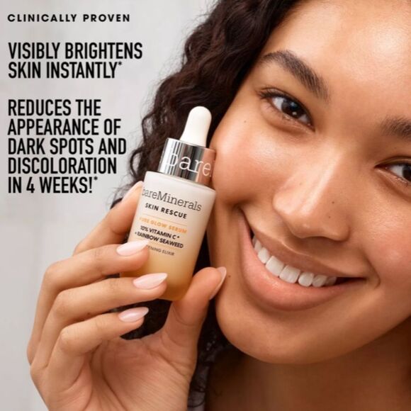 BARE MINERALS SKIN RESCUE Pure Glow Serum with 10% Vitamin C Complex New FullSz - Picture 5 of 8